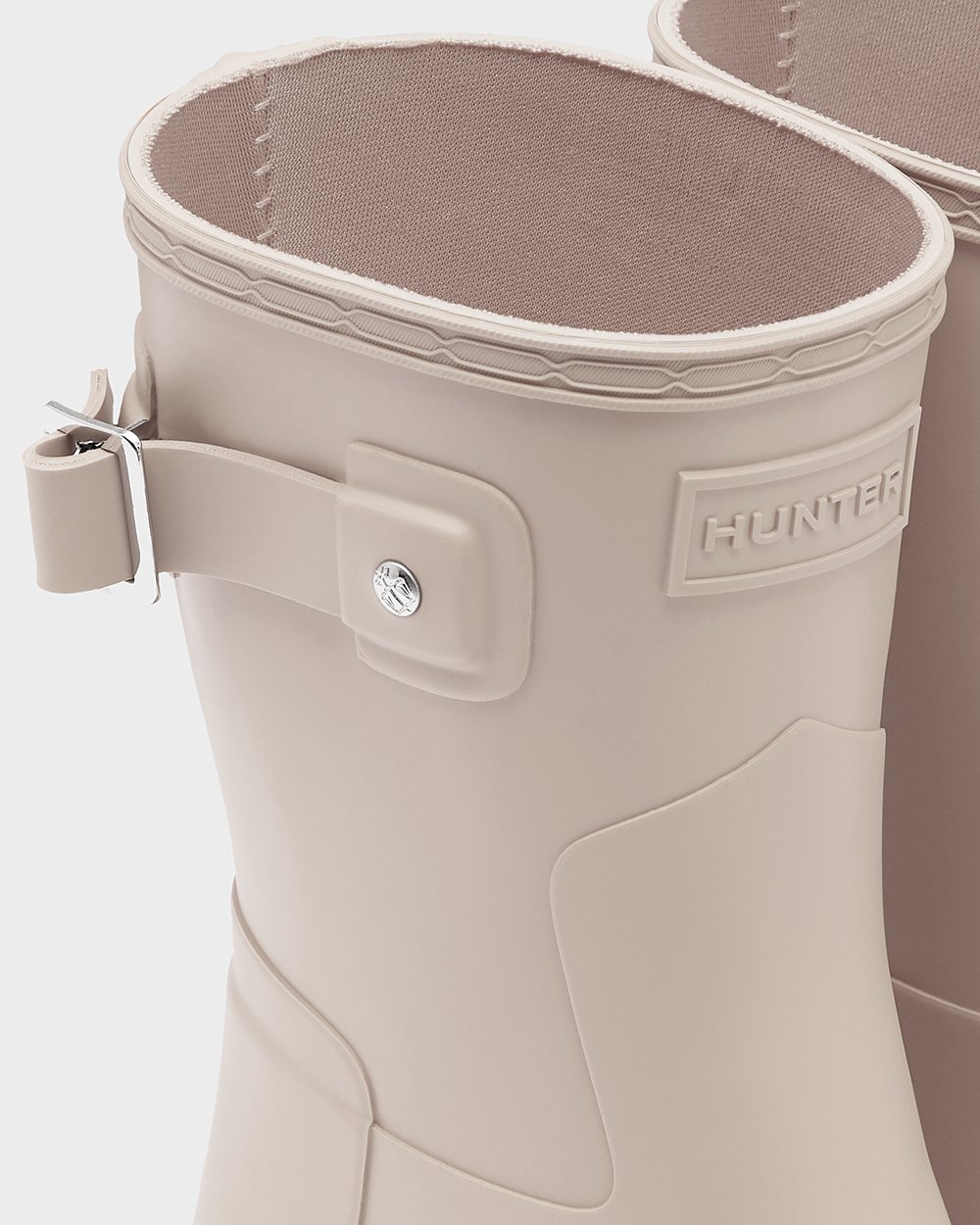 Hunter Refined Slim Fit Short Rain Boots - Clearance Sale Womens Grey - GNJOQC745